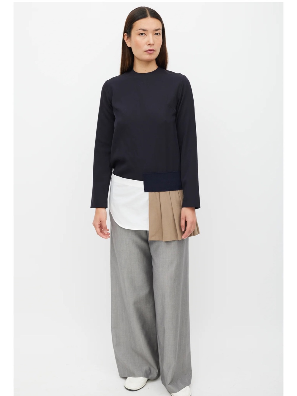 Jacquemus Navy & Multicolour L'Enfant Asymmetrical Dress - Picture 2 of 9